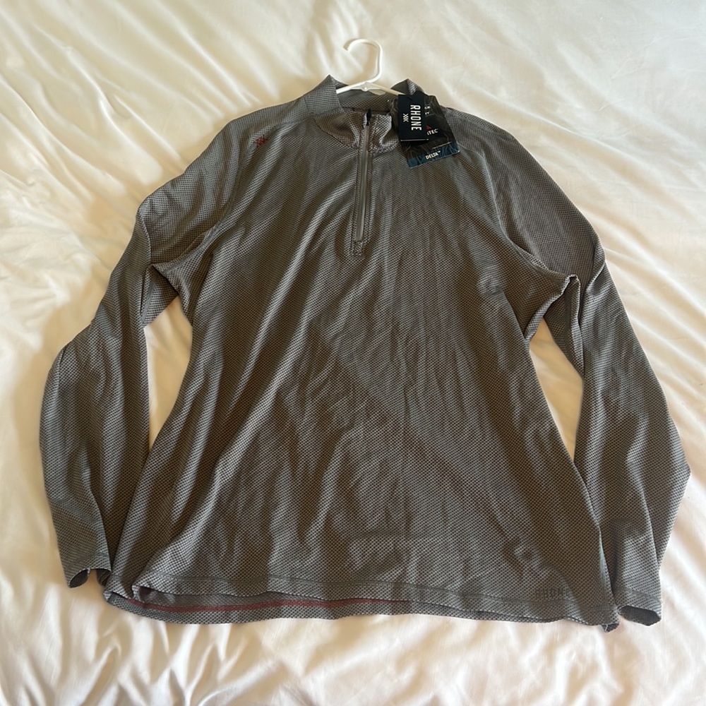 NWT Rhone Sequoia Air 1/4 Zip Pull Over Grey Purple XXL